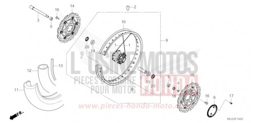 FRONT WHEEL (1) CRF1100DN____________ de 2022